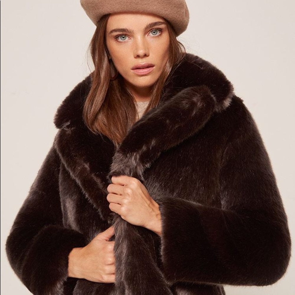 Reformation Faux Fur Coat